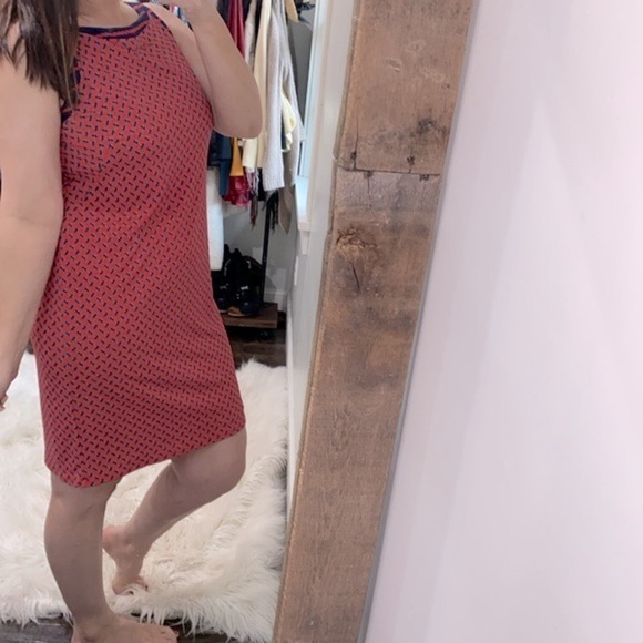 Ann Taylor red & blue classic dress size medium - Picture 2 of 8